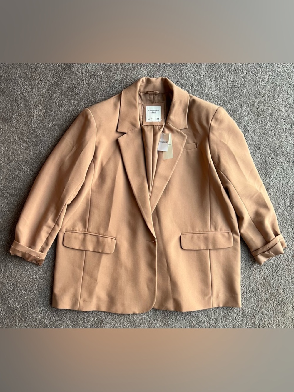Abercrombie & Fitch Women's Camel Blazer Jacket
